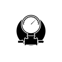 Pressure meter icon. Simple illustration of pressure meter icon for web