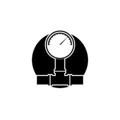 Pressure meter icon. Simple illustration of pressure meter icon for web