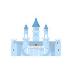 Blue fairy ice castle for beautiful king princess