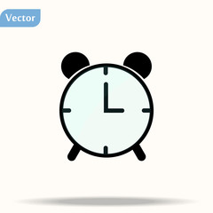 Clock icon. Clock Time symbol flat style. design web site icon, logo, app, UI. Illustration - Vector. EPS10.