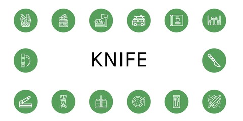 knife icon set