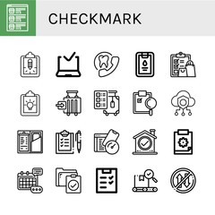 checkmark icon set