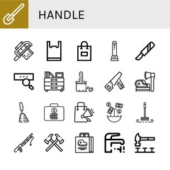 handle simple icons set