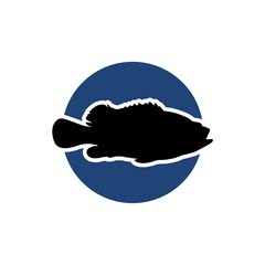 Fish icon, simple icon. Fish icon isolated on white background