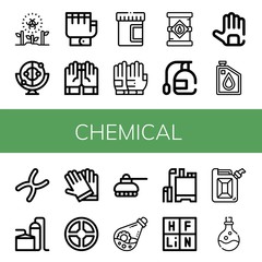 Set of chemical icons