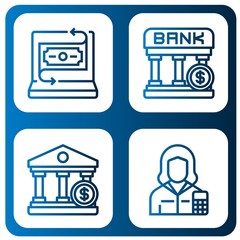 economic simple icons set