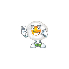 Call me funny gesture fried egg mascot cartoon design