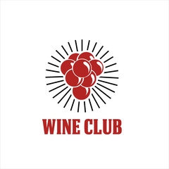 wine labels logo. Elements for design on the wine theme. Collection of wine symbols: grape, bottle, barrel. Modern labels of wine. Emblems and logos of wine. Vector illustration