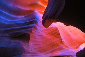 antelope canyon vivid colors - obrazy, fototapety, plakaty