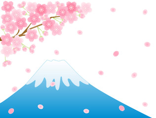 桜74　富士山