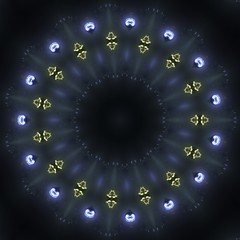 Seamless pattern with a kaleidoscope Mandala