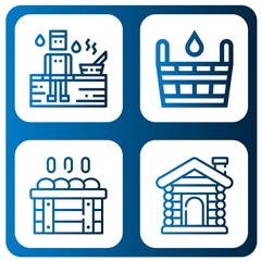 Naklejka premium solarium icon set