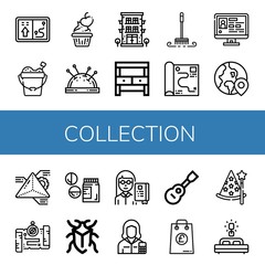 Set of collection icons