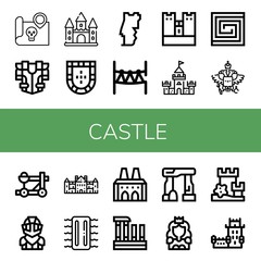Fototapeta premium Set of castle icons