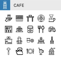 cafe icon set