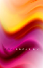 Abstract background - fluid color gradient waves, with dynamic motion line effect. Vector Illustration For Wallpaper, Banner, Background, Card, Book Illustration, landing page
