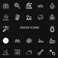 Editable 22 snow icons for web and mobile