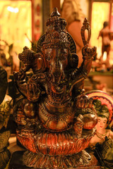 Obraz premium Antique lord ganesha statue in museum