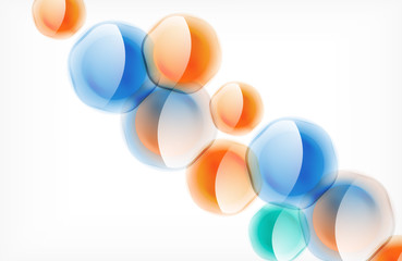 Abstract background - glass shiny transprent hexagon shapes overlapping eath other. Vector Illustration For Wallpaper, Banner, Background, Card, Book Illustration, landing page