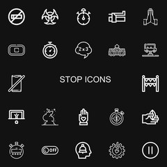 Editable 22 stop icons for web and mobile