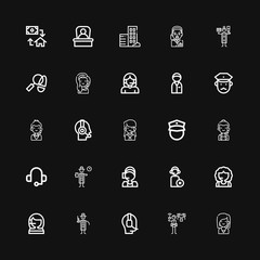 Editable 25 agent icons for web and mobile