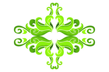 Green flora ornament decoration