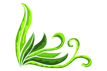 Green flora ornament decoration