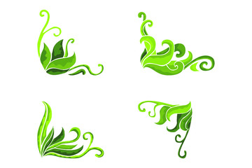 Green flora ornament decoration