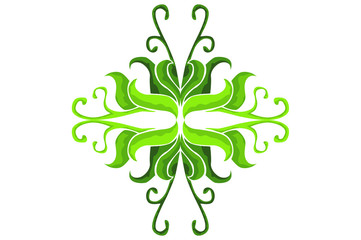 Green flora ornament decoration