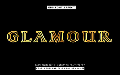 Luxury and elegant golden text effect. Editable illustrator font effect