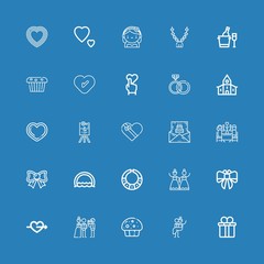 Editable 25 wedding icons for web and mobile