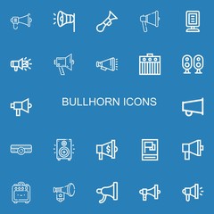 Editable 22 bullhorn icons for web and mobile