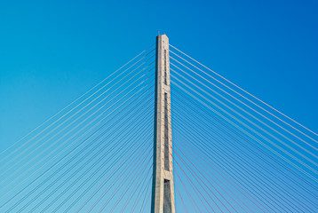 Fototapeta na wymiar Cable-stayed bridge. Vladivostok.