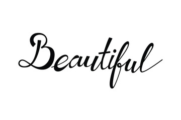 Beautiful text in brush style vector