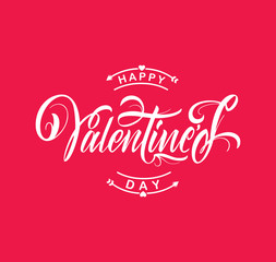 Vector illustration. Happy Valentines Day typography vector design for greeting cards and poster. Design template celebration.