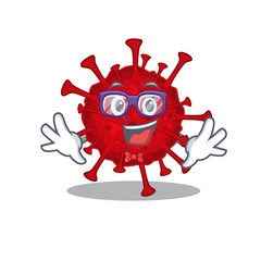 Super Funny Geek betacoronavirus cartoon character design