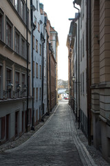 Fototapeta na wymiar old street in European town