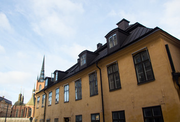 Fototapeta premium old street in European town