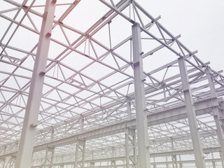 Metal frame of prefabricated multi storey building
