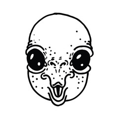 Abstract vector graphic character, space monster and alien