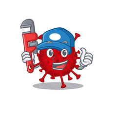 Smart Plumber betacoronavirus on cartoon character design