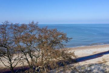 Baltic sea coast in in nice spring day next to Jurkalne, Latvia.