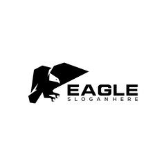eagle logo design fly vector art
