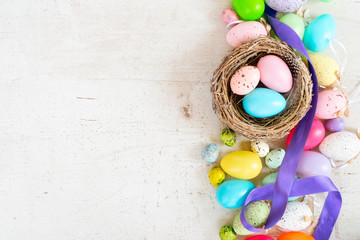 Obraz na płótnie Canvas Easter colored eggs