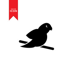 Bird icon vector. Simple design on trendy icon.