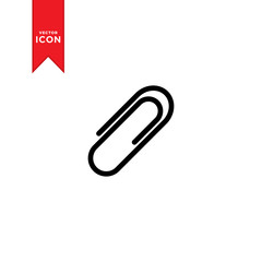 Obraz premium Paper clip icon vector. Flat design style on trendy icon.