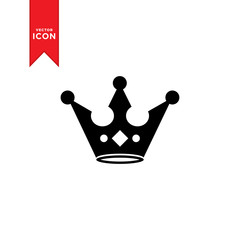 Crown icon vector. King crown logo illustration. Trendy flat design style on white background.