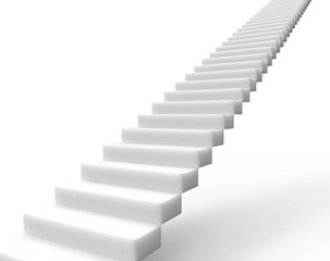 3d rendering of stair to upside isolated