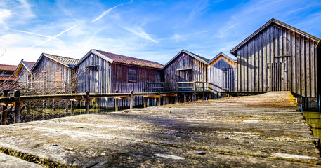 old wooden boathouse