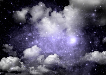 galaxy in a free space. 3D rendering